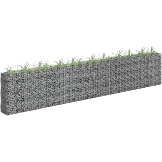 Gabion-højbed 450x30x90 cm - galvaniseret stål