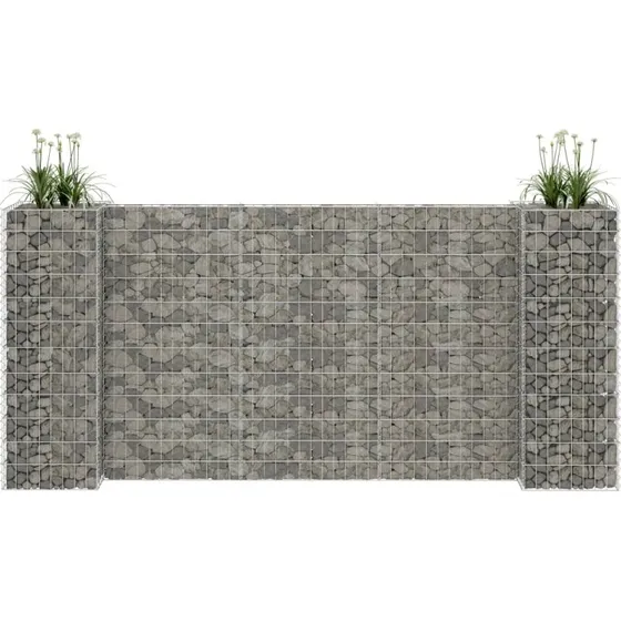 H-formet gabion-plantekasse 260x40x120 cm stål
