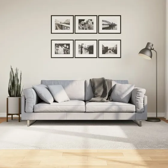 Gulvtppe IZA 160x230 cm kort luv creme