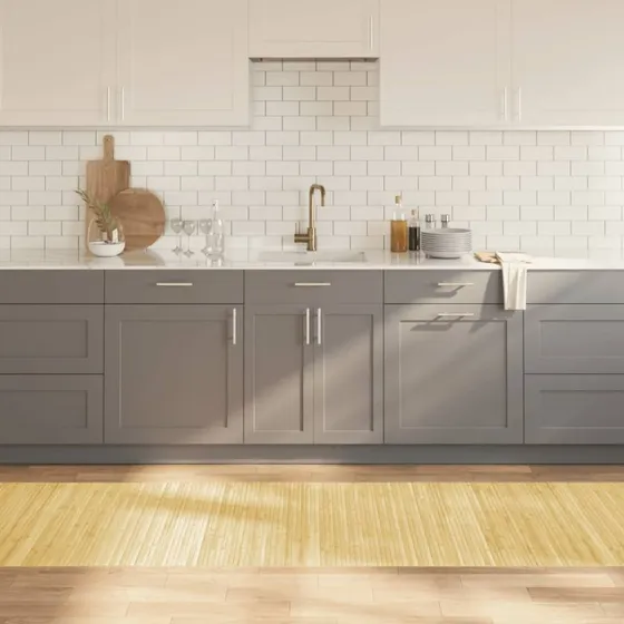 Bambus gulvtæppe 80x300 cm – lys naturfarvet runner