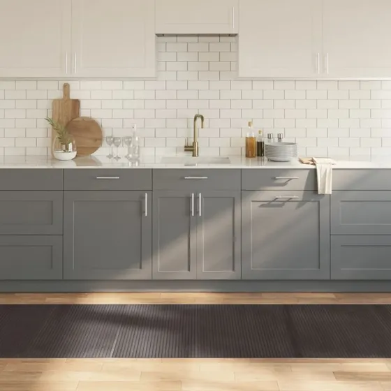 Bambus gulvtæppe 80x300 cm rektangulært mørkebrun