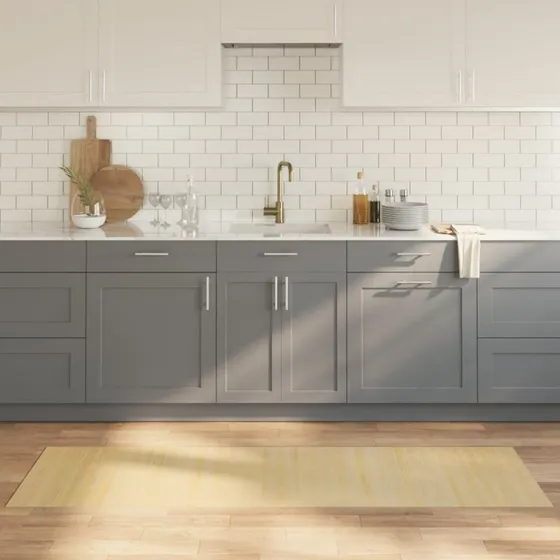 Bambus gulvtæppe 60x200 cm – lys naturfarvet, rektangulært