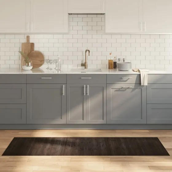 Bambus gulvtæppe 60x200 cm rektangulær - mørkebrun