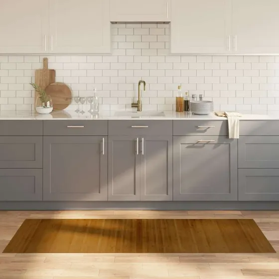 Bambusgulvtæppe 70x200 cm rektangulært – brun