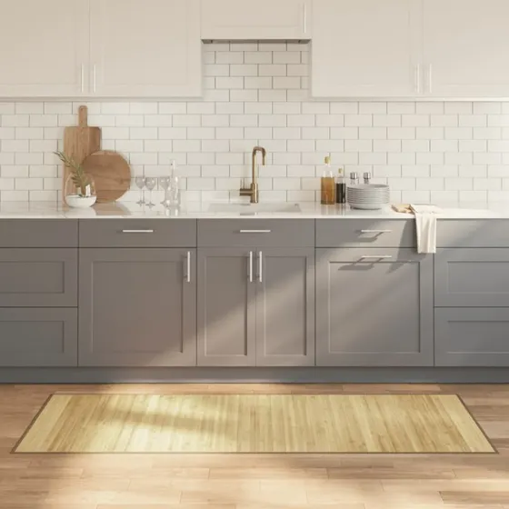 Bambusgulvtæppe 70x200 cm – Lys natur