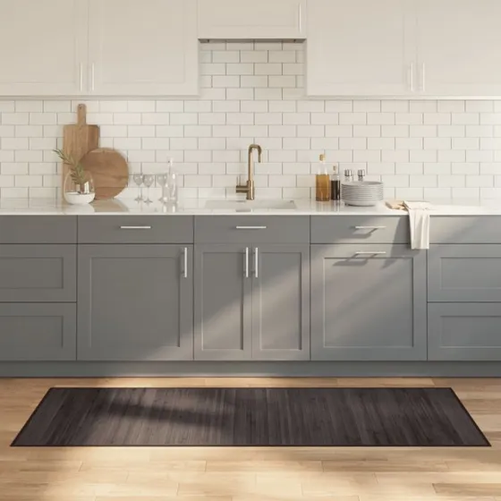 Bambusgulvtæppe 70x200 cm rektangulær - Mørkebrun