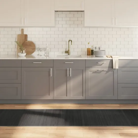 Bambus gulvtæppe 70x300 cm rektangulært gråt