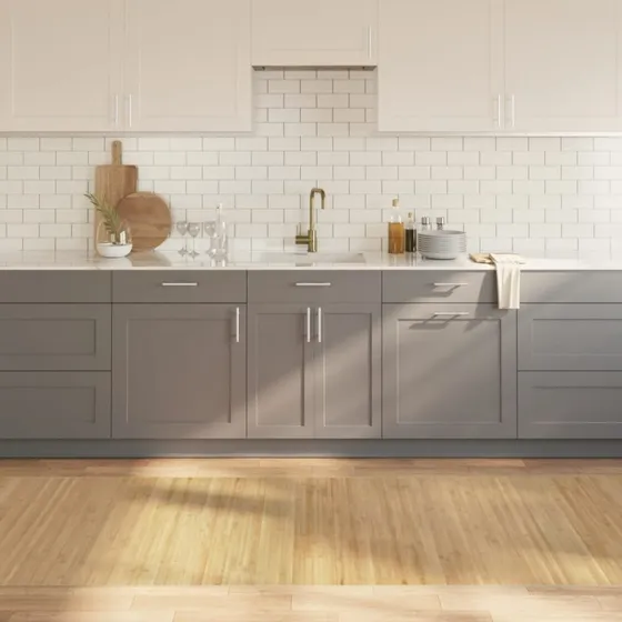 Bambusgulvtæppe 100x1000 cm - Lys natur