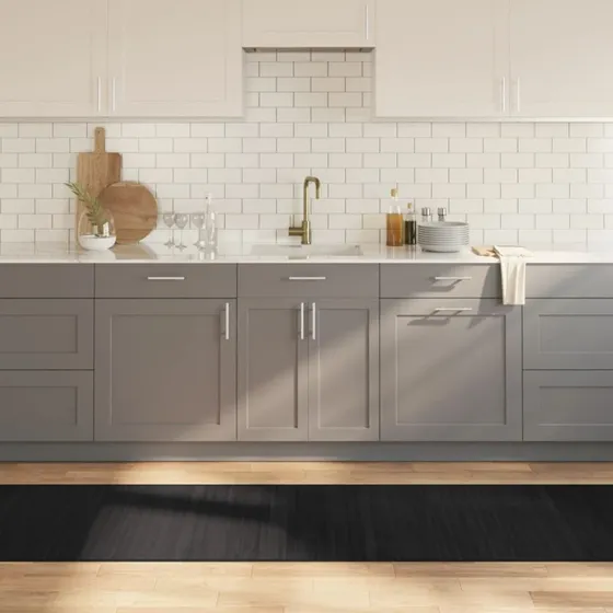 Bambus gulvtæppe 70x1000 cm rektangulært - Sort