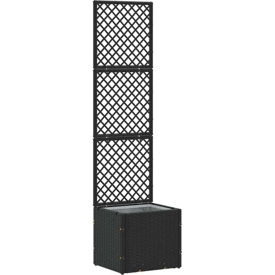 Plantekasse i metal, sort 35×30×135 cm