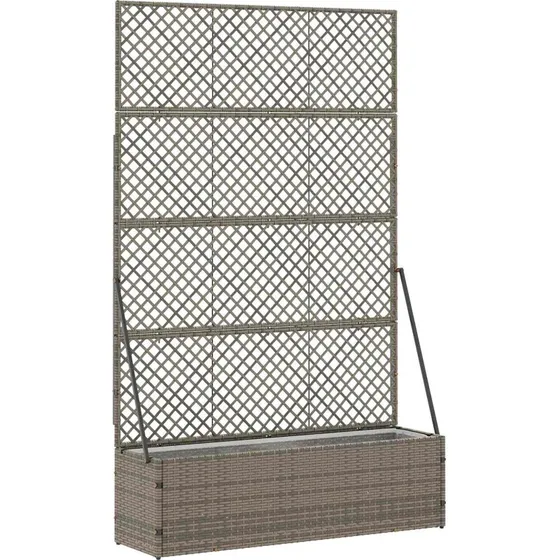 Metal plantekasse 105 x 30 x 170 cm – Grå, moderne