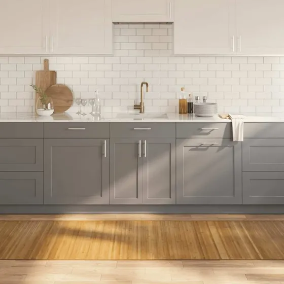 Gulvtæppe i bambus 80x1000 cm – natur (rektangulært)