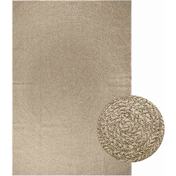 ZIZUR jute-look tæppe 200x290 cm - indendørs/udendørs