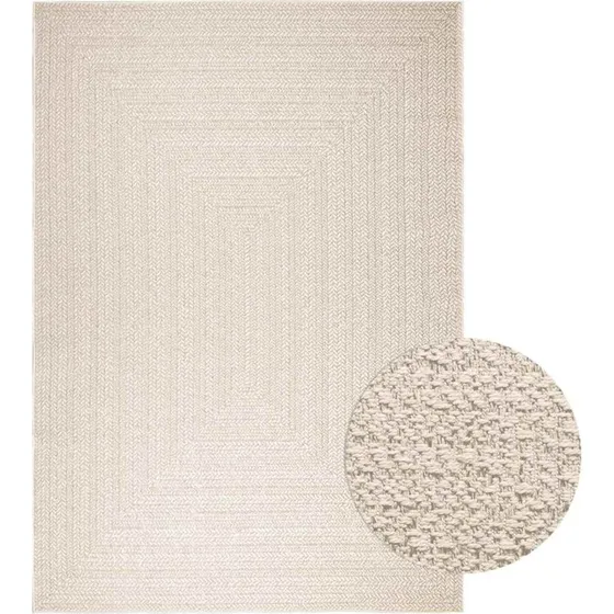 ZIZUR gulvtæppe 200x290 cm – jute-look indendørs/udendørs