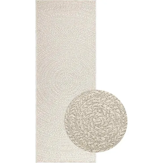 Gulvtæppe ZIZUR 80x200 cm - jute-look (indendørs/udendørs)