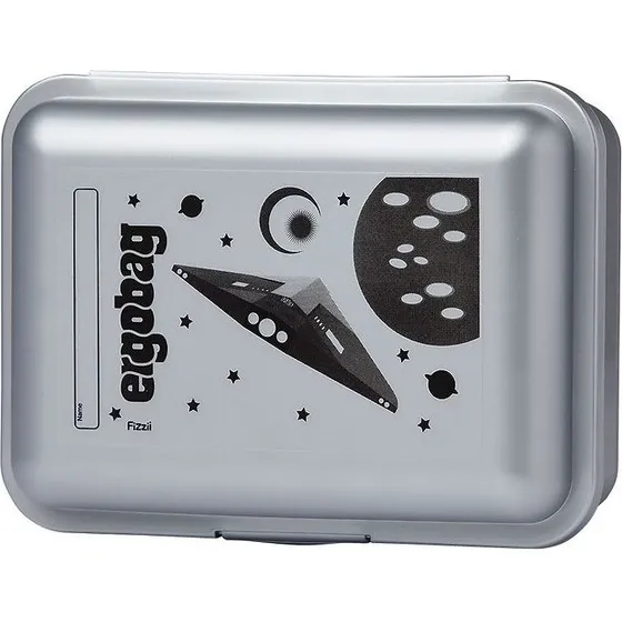 Ergobag Madkasse Space - grå med UFO-print