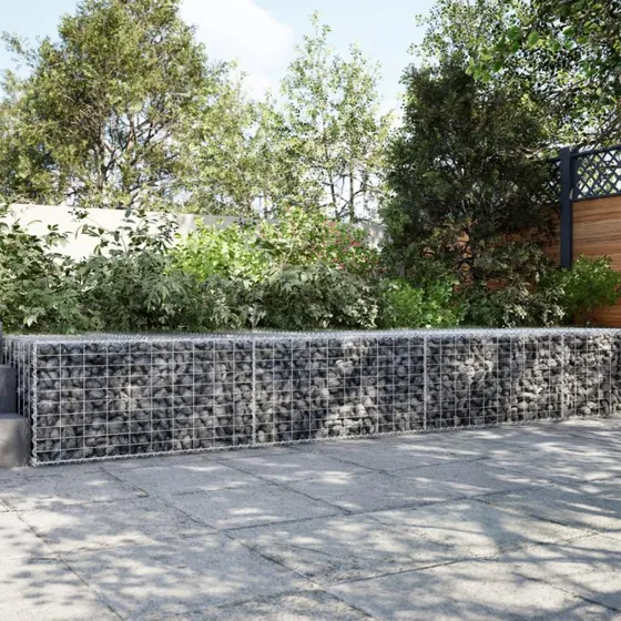 Gabionkurv med cover 300x100x50 cm - galvaniseret