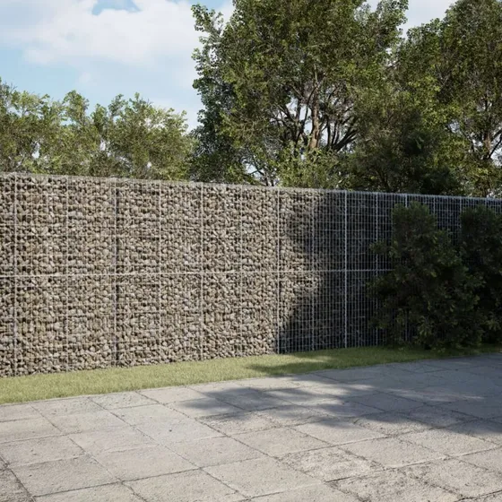 Gabionkurv med cover 1150x100x200 cm, galvaniseret