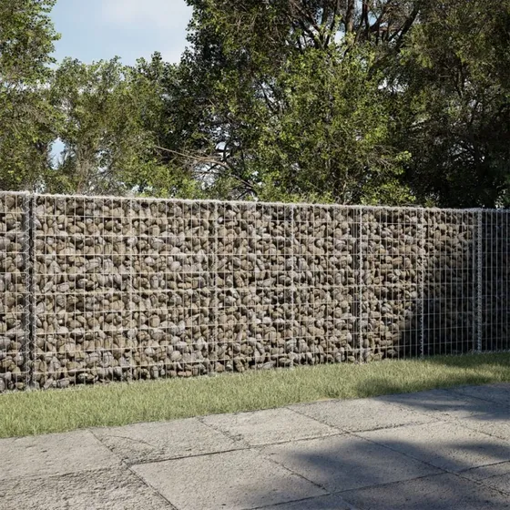 Gabionkurv med cover 350x100x100 cm – galvaniseret jern