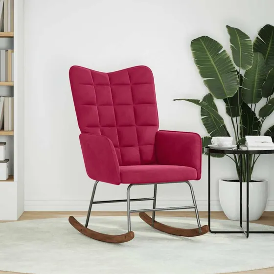 Gyngestol i vinrød fløjl