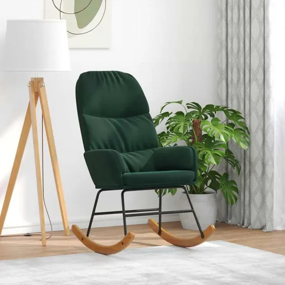 Gyngestol i fløjl, mørkegrøn