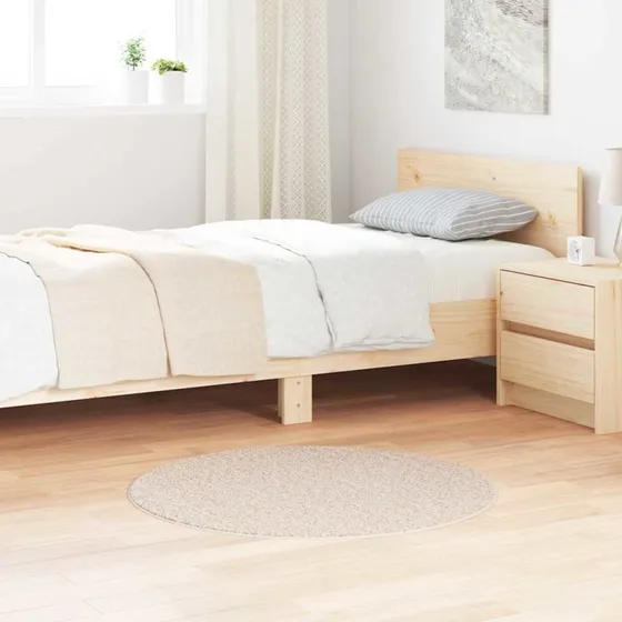 Anti-slip Shaggy tæppe creme 90x90 cm – skridsikkert PP