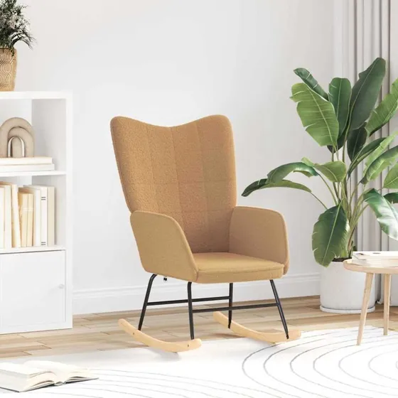 Sherpa gyngestol beige – moderne lænestol