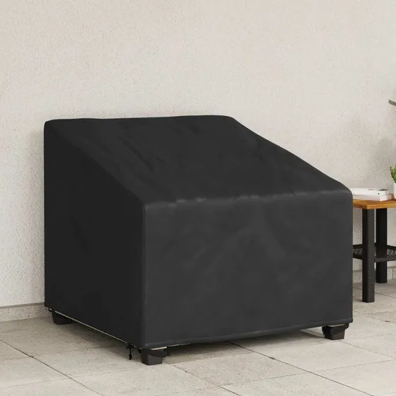 Sort havestolovertræk 90x90x50/75 cm – 420/600D Oxford