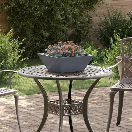 Metal plantekasse Antracit 40x40x15 cm – 5 stk