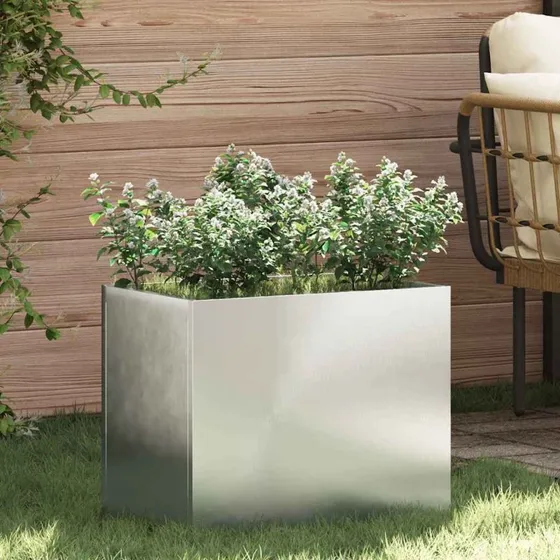 Galvaniseret havekrukke 50x32x40 cm – sølv