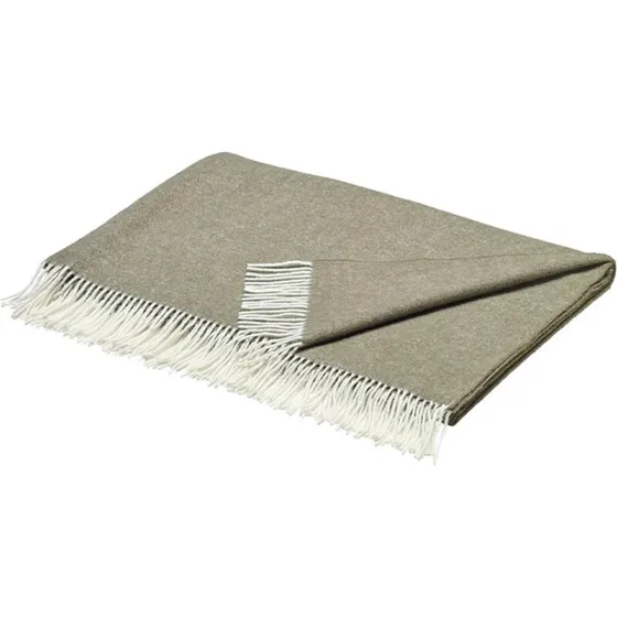 Blomus Finho plaid 130x200 - mørkeoliven (100% merinould)