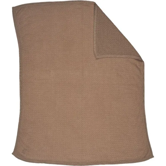 Pointelle strikket babytæppe 90x90 cm – økologisk bomuld