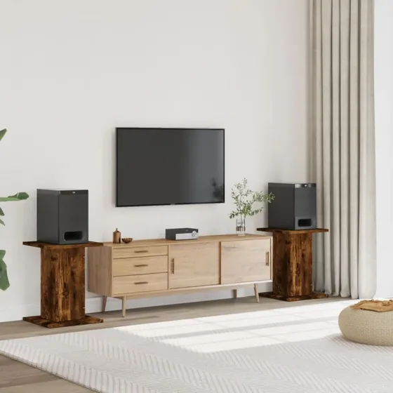 Hjtalerstativer 2 stk. 30x30x60 cm  rget egetr