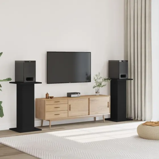 Højtalerstativer 2 stk. 30x30x80 cm - sort