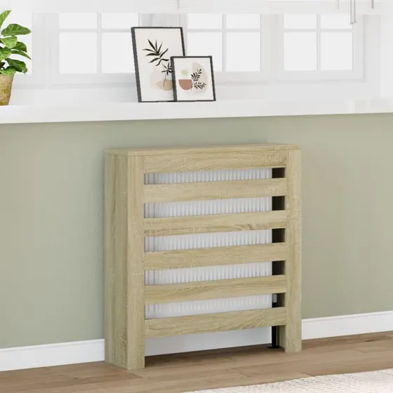Radiatorskjuler 78x20x82 cm - Sonoma-eg, konstrueret tr