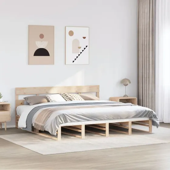 Sengeramme i massivt fyrretræ 180x200 cm