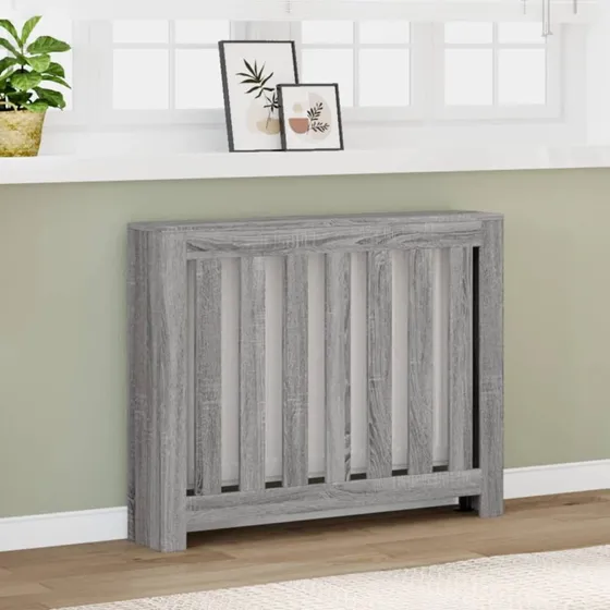 Radiatorskjuler 104x20x82 cm i gr Sonoma-eg