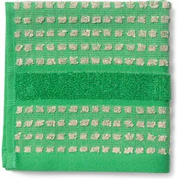 Juna Check vaskeklud 30x30 cm - grøn/sand
