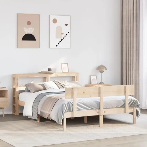 Sengeramme i massivt fyrretræ 150x200 cm - uden madras