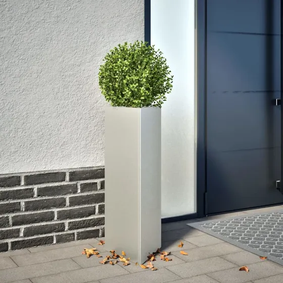 Trekantede plantekrukker 2 stk. 30x26x75 cm - Sort stål