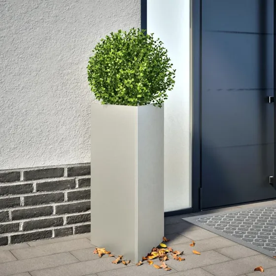 Trekantet plantekrukke 40x34,5x70 cm i rustfrit stål