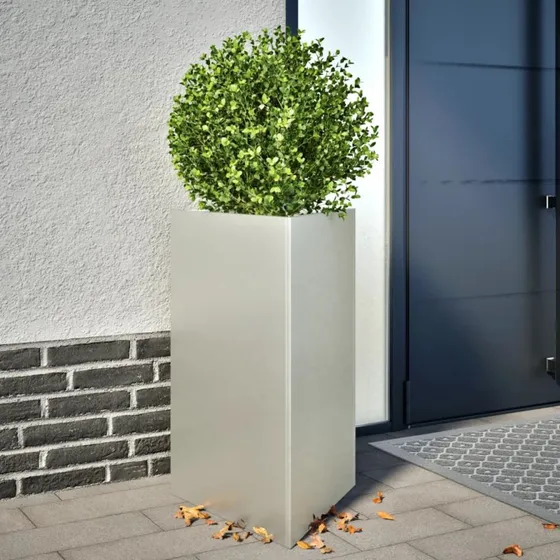 Trekantede plantekasser 2 stk. 50x43x75 cm - sort stål