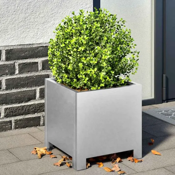Plantekrukke 30x30x30 cm i galvaniseret stål