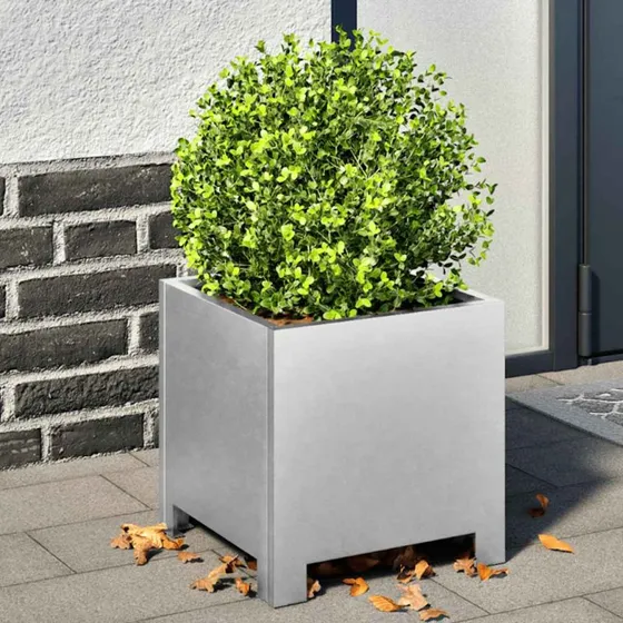 Plantekrukker 2 stk 30x30x30 cm - Galvaniseret stål