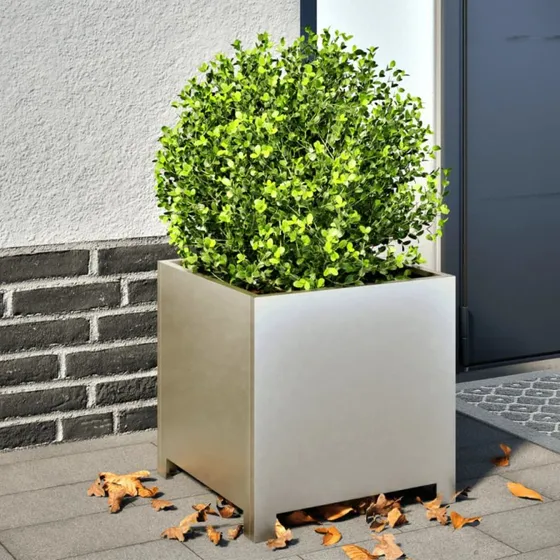 Plantekrukker i rustfrit stål 2 stk. 40x40x40 cm
