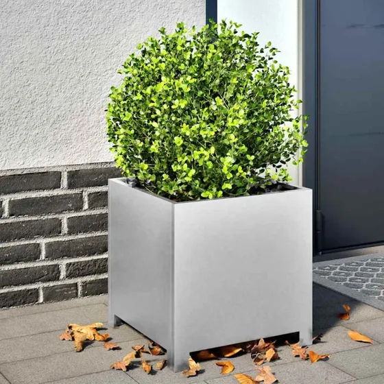 Plantekrukker 2 stk 40x40x40 cm i galvaniseret stål