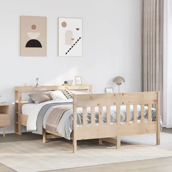 Sengeramme 120x200 cm i massivt fyrretræ (uden madras)