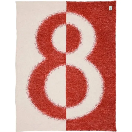 8 Plaid terracotta 100% uldtæppe