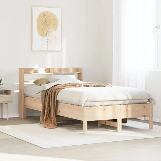 Sengeramme 75x190 cm i massivt fyrretræ (uden madras)
