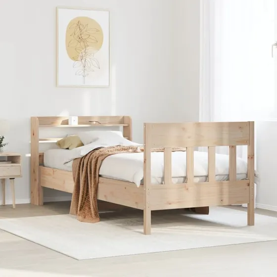 Sengeramme 75x190 cm i massivt fyrretræ (uden madras)
